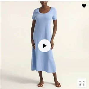 J. Crew knit midi dress T-shirt dress maxi dress XS Gentle Sea Blue Mist cotton